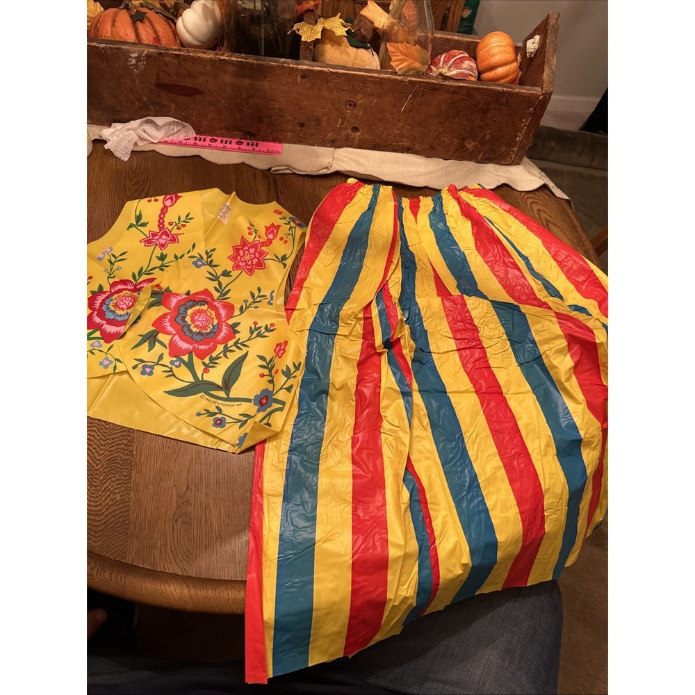 Vintage 1984 Ben Cooper Clown Costume One Size Fits Most Skirt And Vest